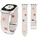 Wearlizer Daisy Leather Band Compatible with Apple Watch Band Women 41mm 40mm 38mm, Original Feminine Boho Soft Leather Strap with Cute Color Floral Stitching for iWatch Series 8/SE/7/6/5/4/3/2/1