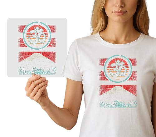 Om Symbol Iron-On Graphic for Yoga Enthusiasts | DIY Apparel Heat Press Decal | Tranquil Bohemian DTF Transfer Design