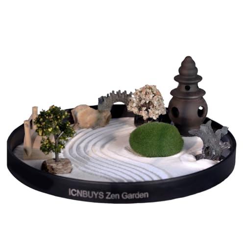ICNBUYS Zen Garden with Boat...