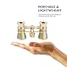 Aomekie Opera Glasses Binoculars 3X25 Theater Glasses Mini Binocular Compact with Chain for Adults Women in Musical Concert（Gold）