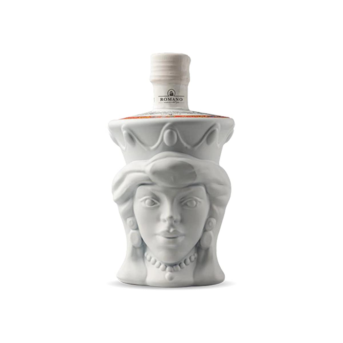 Olive Oil Extra Virgin with Testa di Moro Bottle - Elegant Handmade Pottery for Home Decor - Made in Italy, 500 ml
