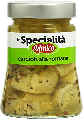 3 x D'Amico Carciofi alla Romana - Alcachofas con tallos con aceite de girasol (talla 280)