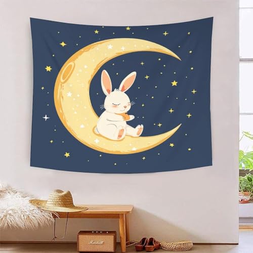Tapisserie décoration murale lapin 3D tissu haut de gamme