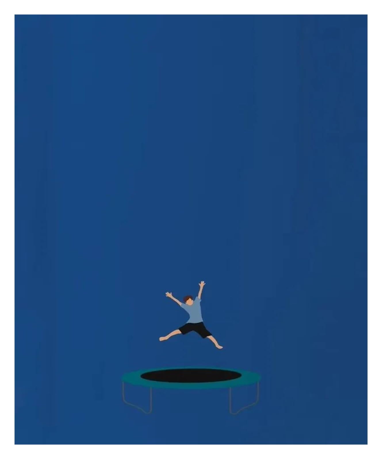 Tableau déco nature affiche minimaliste d'athlète pour chambre 30x40cm