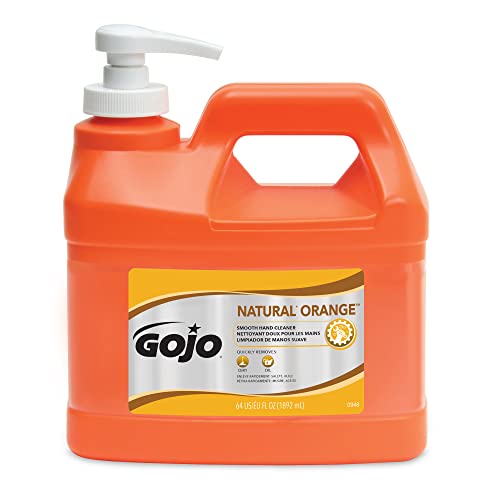 GOJO 1/2 Gallon Bottle White Natural* Orange Citrus Scented Heavy Duty Hand Cleaner image 4