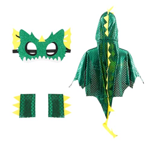 Aurasky Disfraz Capa de Dinosaurio para Niños, Verde Dinosaurios ...