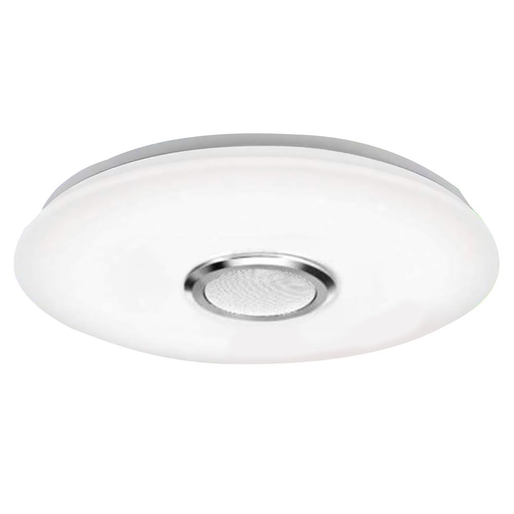 Plafoniera LED RGB Controllo APP Compatibile con Bluetooth Decorazione domestica Lampada LED intelligente dimmerabile con telecomando altoparlante 2800K-6500K for Soggiorno camera da