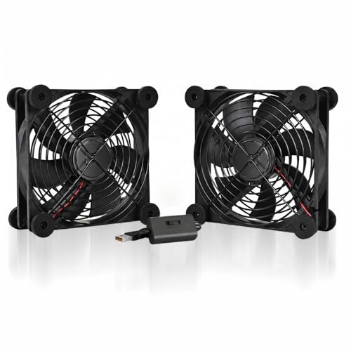 Mepham USB Lüfter PC Lüfter 130mm Leiser Ventilator mit 3 Einstellbaren Geschwindigkeiten 5V Doppel Kühlung für Computer PS4 Router und Schrank
