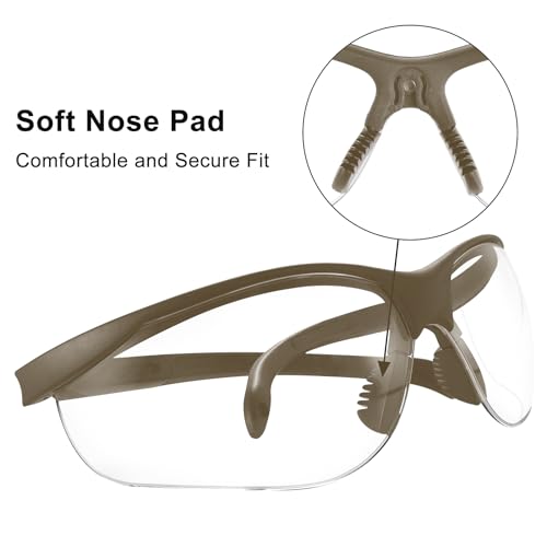 Image of xaegistac Safety Glasses Anti-fog Shooting Glasses, ANSI Z87 Shooting Eyewear Eye Protection with Hard Case