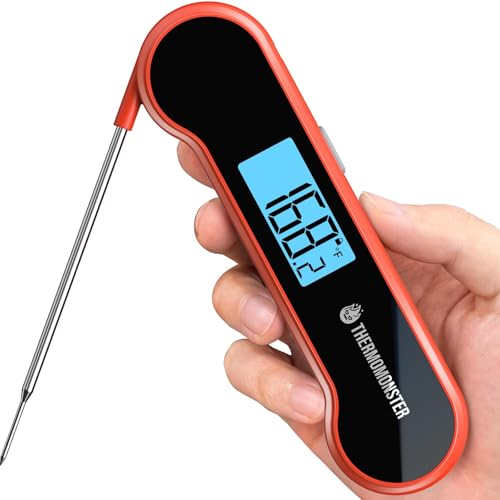 0.5 Sec Instant Read Meat Thermometer Digital with ±0.5℉ Precision, 100% Waterproof Auto Flip...
