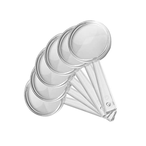 OHPHCALL 24pcs Kids Magnifying Glasses Handheld Acrylic Loupe for Toys Jewelry Stamps
