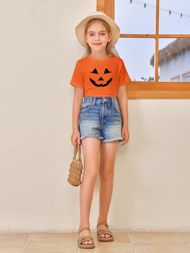 Image of Girls Short Sleeve T Shirts Kids Summer Tops Crewneck Tees 5-14 Years