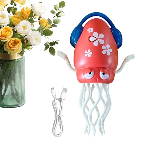 Heixuaon 電動這生するタコのおもちゃ | 智能自動アクションタコ LEDライトと音楽付き,学校 教室 幼稚園 室内 旅行 プレイルーム用インタラクティブトイ,リビングルームでも活躍