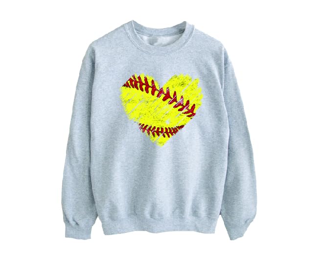 Softball Heart Sweatshirt, Softball Heart Hoodie, Perfect Gift For Softball Player And Softball Lovers2