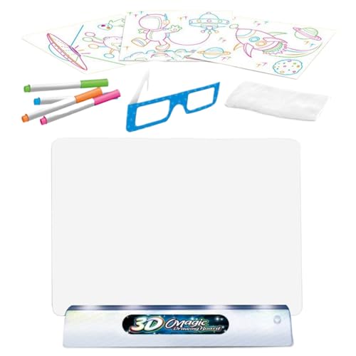 Bloc de dessin LED shjxi pour enfants avec tableau magique 3D