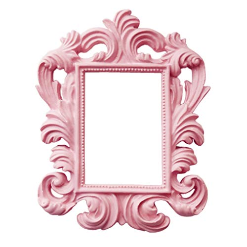 Cadre mural rectangulaire style baroque rose vintage pour décoration de la maison, accessoire photo de mariage