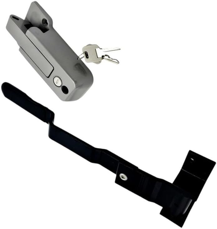 Black Swivel Cam Bar Trailer Latch Handle Door Cambar Cargo W/Gray Lock SCB-B4-GRY cam-bar