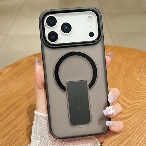 RNOZX For iPhone 17 Pro Max�p �}�O�l�b�g���}�b�g�������ϏՌ��P�[�X �L�b�N�X�^���h�t���o���p�[�J�o�[�iFor iPhone 17 Pro Max�p/�u���b�N�j