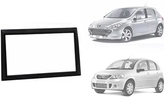 Moldura Fiamon 2Din japonês Peugeot 307, Citroen C3 - Preta