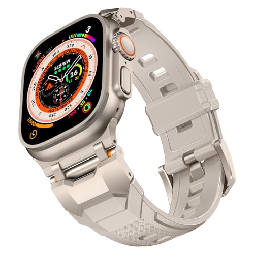 Bracelet fluoroélastomère imperméable et résistant pour montre 45mm - 6