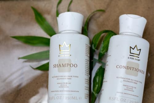 Sulphate Free Hair Extension Shampoo and Conditioner System G Fox Hair®250ml, Multi-Award Winning Shampoo and Conditioner, 99% Natural Ingredients, Made by Extension Experts - Image 4