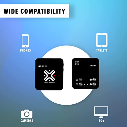 Image of Xtreme Acoustics XAWLGK1 2.4GHz Wireless Mic Single Channel with 3 Level Noise Cancellation, Direct Music Bluetooth Streaming forMobile Video Recording, Youtubers Live Streaming, Karaoke Singing