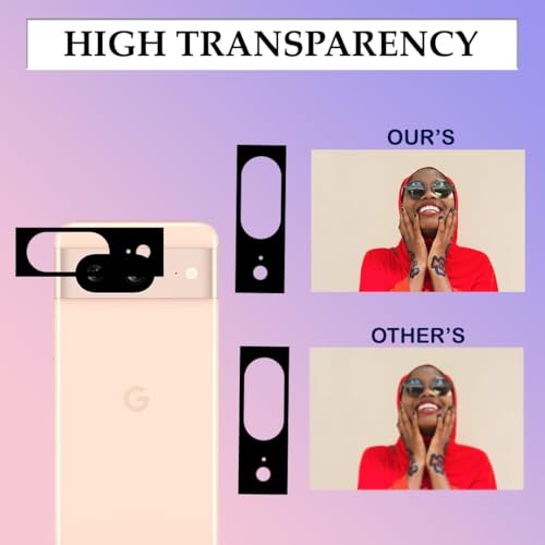 Image of ZARALA Glass Camera Lens Protector For Google Pixel 7 /8 /8A [9H Hardness] [6D Lens Protector ] [Easy Installation] Black (Google Pixel 7 /8 /8A)