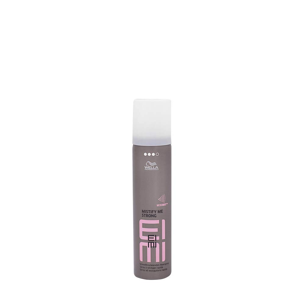 Wella EIMI Mistify Me Strong – schnelltrocknendes Haarspray – leichtes Fixing Spray für sofortigen Halt – Styling-Spray für 24 Stunden zuverlässigen Halt mit natürlicher Bewegung – 1 x 75 ml