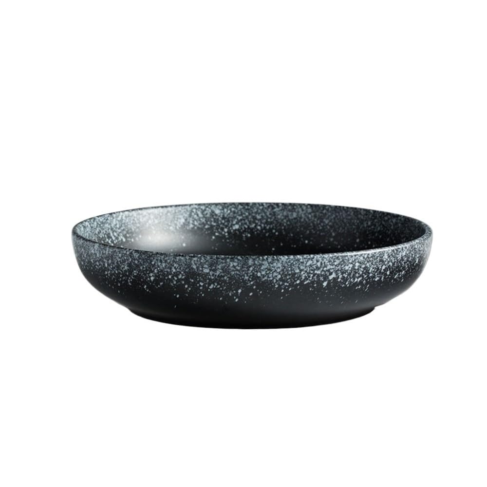 GFHTRELY Dinner Tray Deep Dish Household Large Soup Bowl Vegetable Plate Ceramic Plate Soup Bowl Dinner Plate(C)