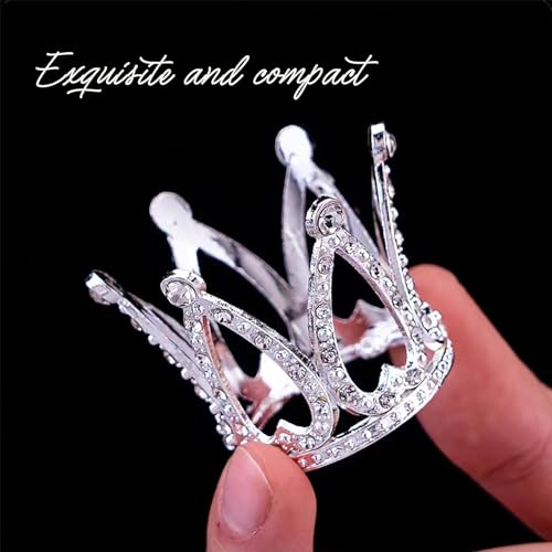 3 Stück Crown Cake Topper,Kleine Krone,Mini Krone Deko,Krone Tortenaufsatz,für Geburtstag, Hochzeit, Party und Baby Dusche für Kinder und Erwachsene, 4,2x3,4cm