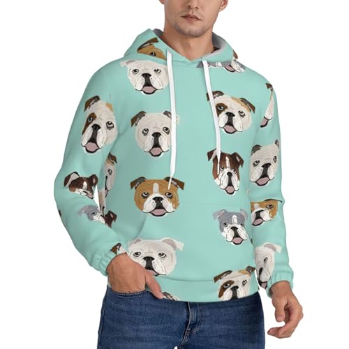 Sweat homme bouledogue anglais chaud et épais idéal contre le froid automnal