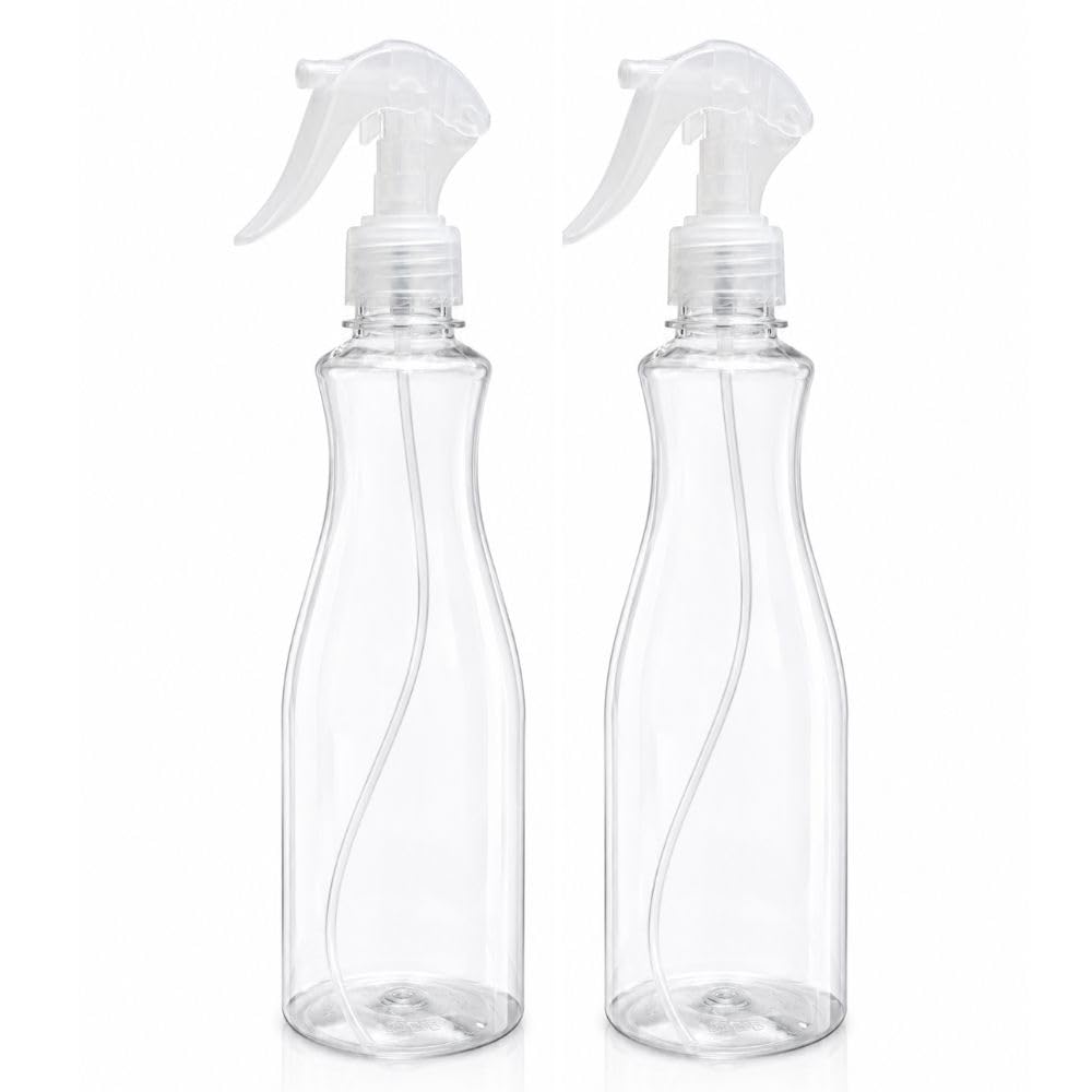 500 ML Empty Spray Bottle with Adjustable Trigger Nozzle – Clear Plastic Refillable Spray Bottles for Cleaning, Hair, Plants & Home Use (Pack Of 2) (Black) (White)-image-19