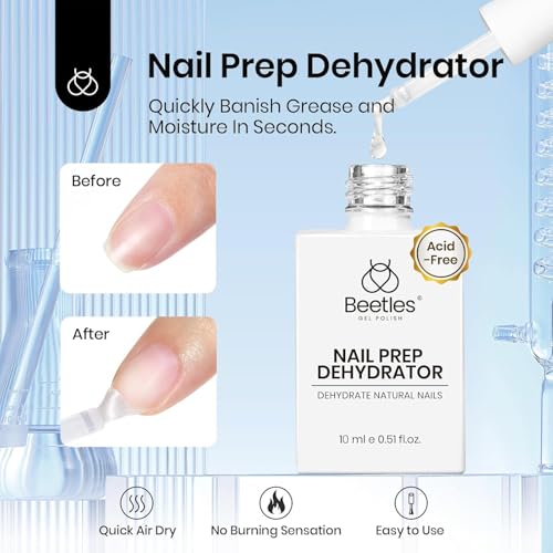 Image of Beetles 3Pcs Gel Nail Glue Kit, Nail Dehydrator and Primer, Acid & HEMA Free Professional Prep for Press On Nails, Nail Tips and Extensions Gifts for Women