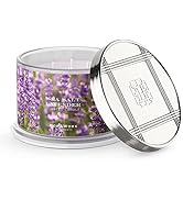 HomeWorx by SLATKIN + CO. Candle- Sea Salt Lavender, 18 oz. 4-Wick Premium Scented Candle - 30-55...