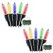 Lalapao Fairy Christmas Lights 2 Pack Battery Operated Clear Mini String Lights M5 50 LED Xmas Lighting Decor Timer for Outdoor Indoor Garden Patio Tree Holiday Wedding Tree Decorative (Multi Color)