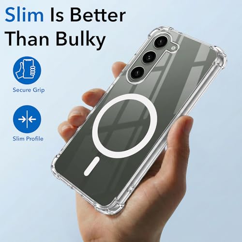 Image of Jkobi Shockproof Crystal-Clear Back Cover for Samsung Galaxy S23 5G (Magsafe Wireless Support | Drop & Camera Protection | Hard Polycarbonate)