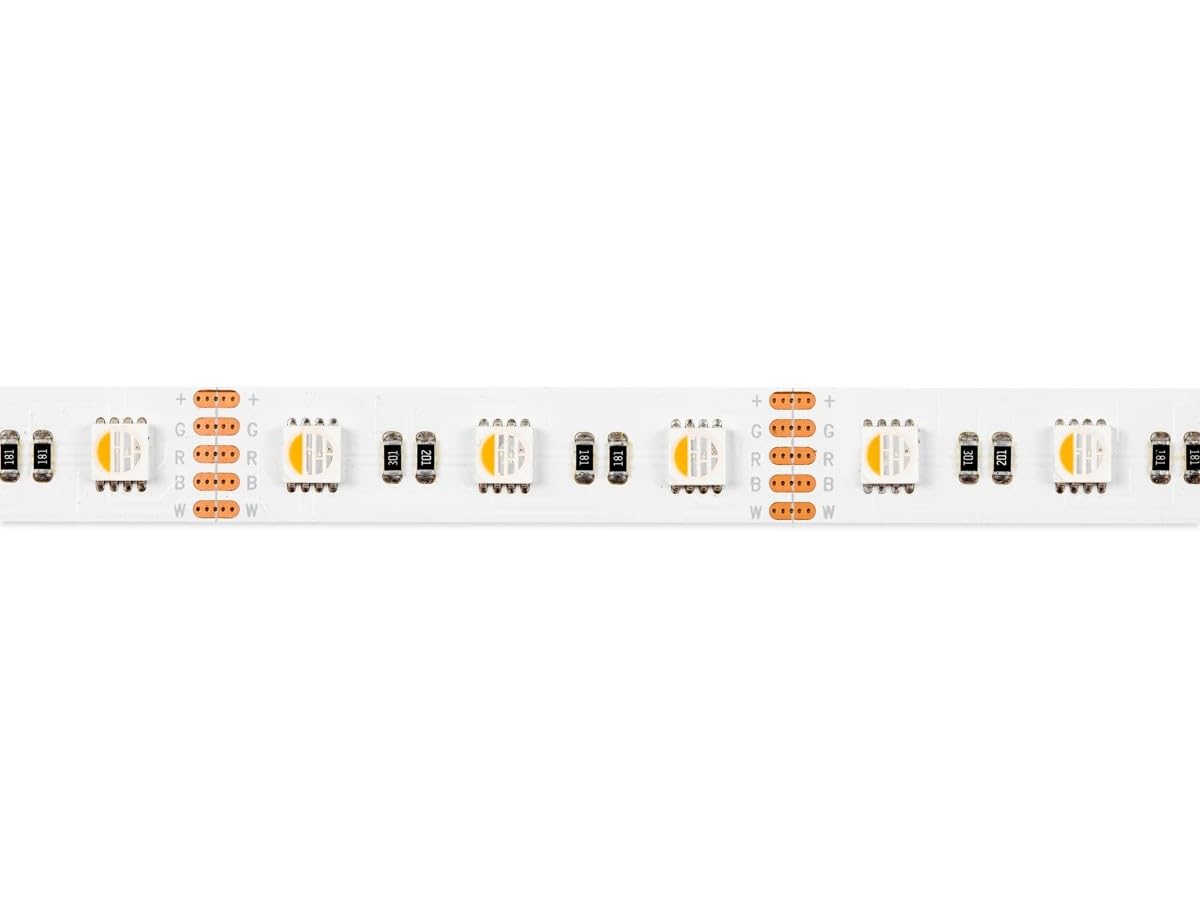 Trano LED Streifen 5m – 12V RGBW 2700K Warmweiß, 300 SMD, 19,2W/m, Flexibel & Kürzbar, Dimmbar, Hohe Lichtqualität CRI 80, Lichtband Innenbeleuchtung, Langlebig & Vielseitig, 100.000h Lebensdauer