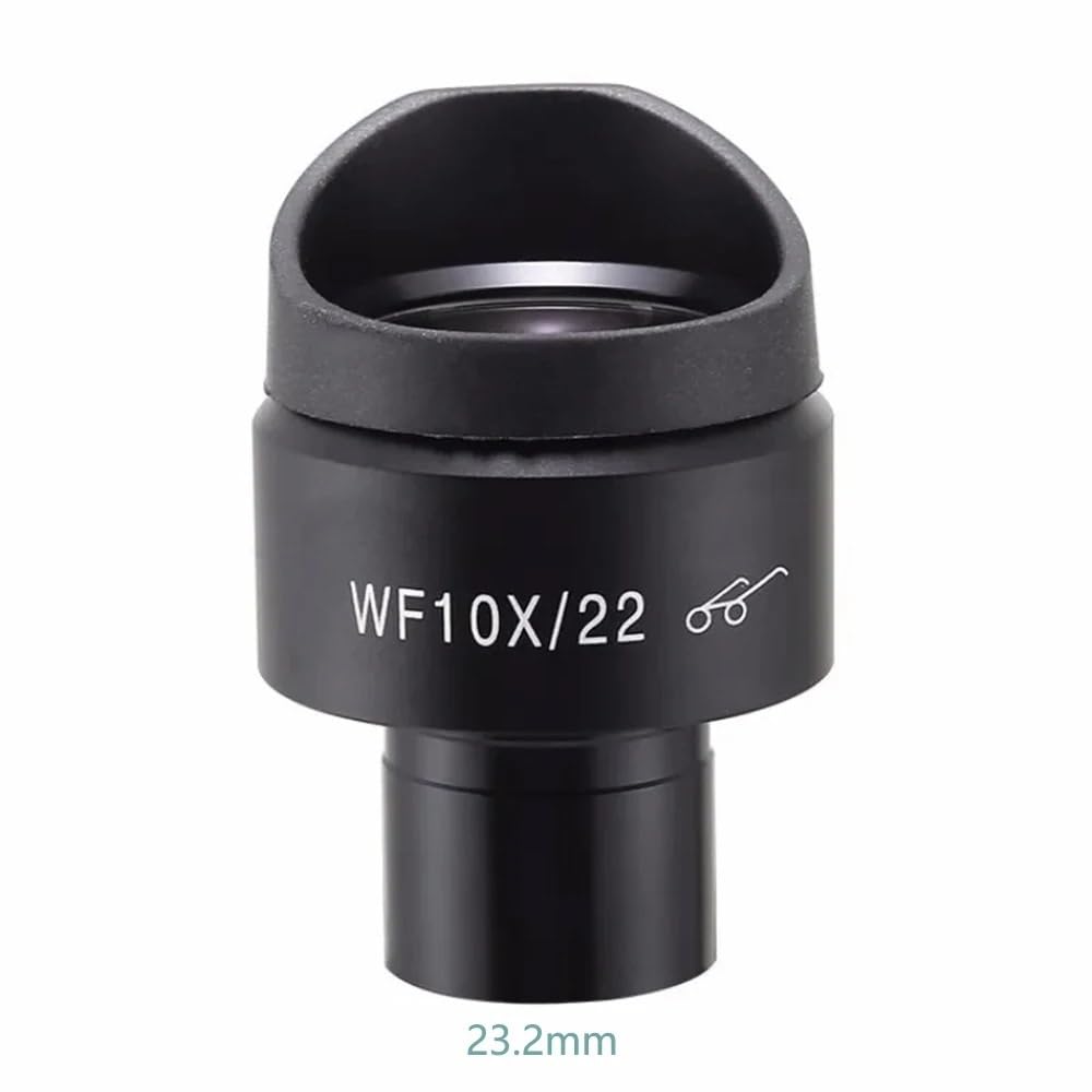 Kit de accesorios para microscopio Microscopio biológico WF10X, ocular gran angular, campo de visión, interfaz de 22MM, campo de visión ajustable de 23,2 MM, 1 Uds./2 uds. portaobjetos de microscopio(