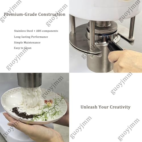 guoyjmm Nudel-Eismaschine, Elektrische Pasta-EIS-Pressmaschine, Edelstahl, 4 Austauschbare Formen, Leicht Zu Reinigen, Für Gelato- Und Dessertläden – Bild 7
