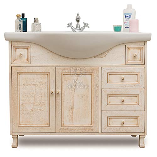 Shop Chic Mobile bagno 105 cm avorio decapè