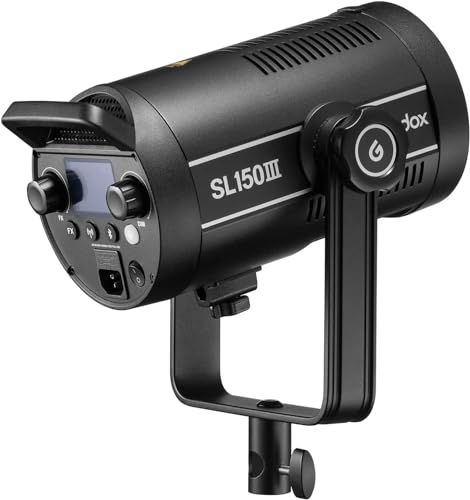 Image of Godox SL150III 160W LED Video Light, 73,600Lux SL150W LED Continuous Light, Studio Bright with Bowens Mount Bluetooth APP Control, 8 FX Effects, Silent Mode for Photography&Filming
