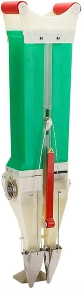 Garden Seeder，Vegetable Transplanter, Without Bending Over Manual Transplanter, Stainless Steel Bulb Planter Tool, Double Shank Manual Planter for Seed Planting (Color : A, Size : Parallel bar)