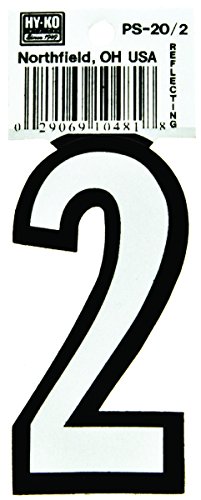 Reflective Number Decal, 2