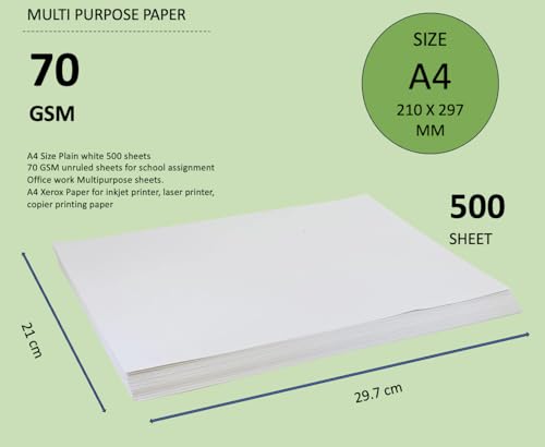 Image of Cubic Multipurpose White Copier Paper 70 GSM - A4 | 500 Papers per Ream | 1 Ream