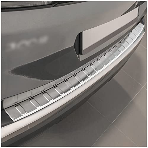 Protection Seuil Coffre Peugeot Traveller 2016+ – Inox V2A Anthracite Brossé Avec Bord, Anti-rayures & Anti-bosses