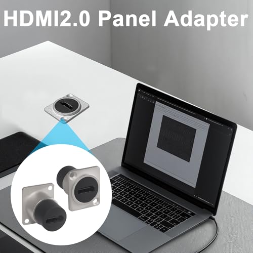 Double adaptateur HDMI 18 Gbit/s type D à vis pour signal 4K stable