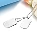 JewelryWe Colgante Collar Personalizado Dog Tag Militar Doble, Hombre Mujer Personalizadas Placas...