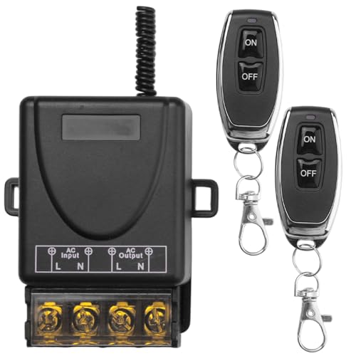 Interruttore Telecomando Senza Fili 433MHz, AC 230V/ 220V 30A Remoto Wireless Interruttore ad Alta Potenza per Pompa Dell'acqua, Elettrodomestici, Luce, Irrigazione Agricola