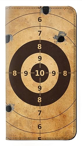 Housse cuir iPhone 17 Pro Max anti choc motif cible Paper Gun