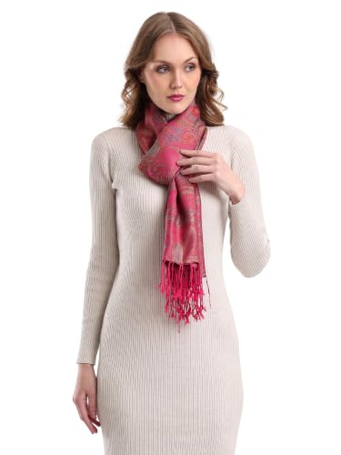 Image of KANI GOLD & JAMAWAR SILK SUPER SOFT FLORAL & PAISLEY PASHMINA STOLE SCARF